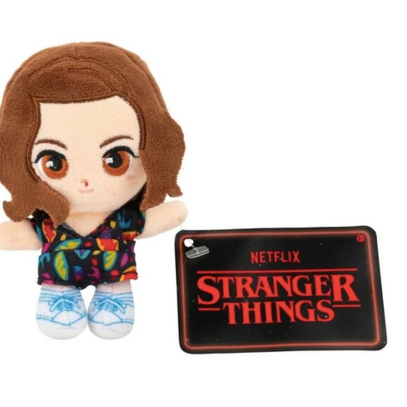 Stranger Things SET of 4 Chibi Plush 4" DUSTIN HOPPER MAX ELEVEN Embroidered New - Picture 2 of 14